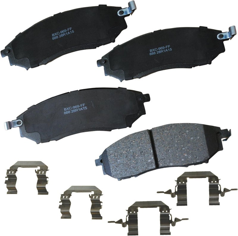 Bendix Premium SBC888 Ceramic Front Brake Pads for Select Models INFINITI EX35,EX37,FX35,FX37,FX45,G25,G35,G37,M35,M35h,M37,M45,M56,Q40,Q45,Q70,Nissan,Murano,Pathfinder,Renault Koleos,Safrane - Image 1